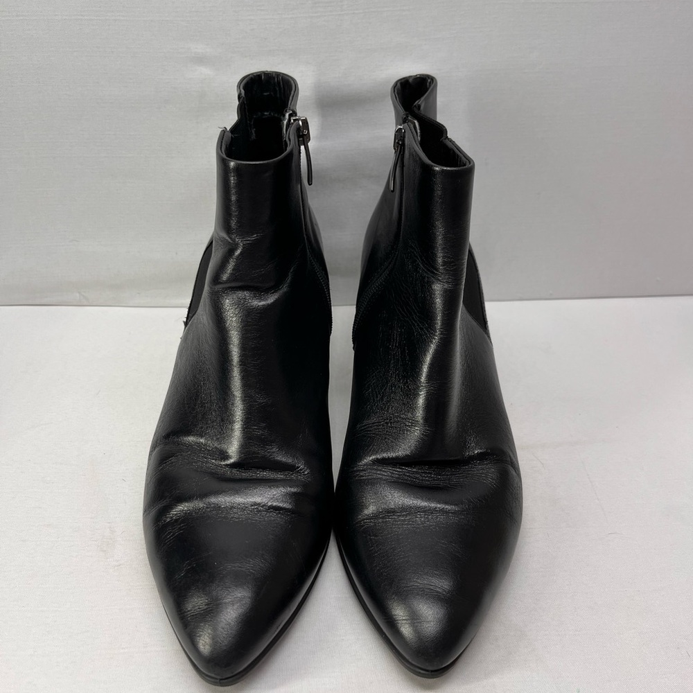 Ecco Black‎ Leather Ankle Booties